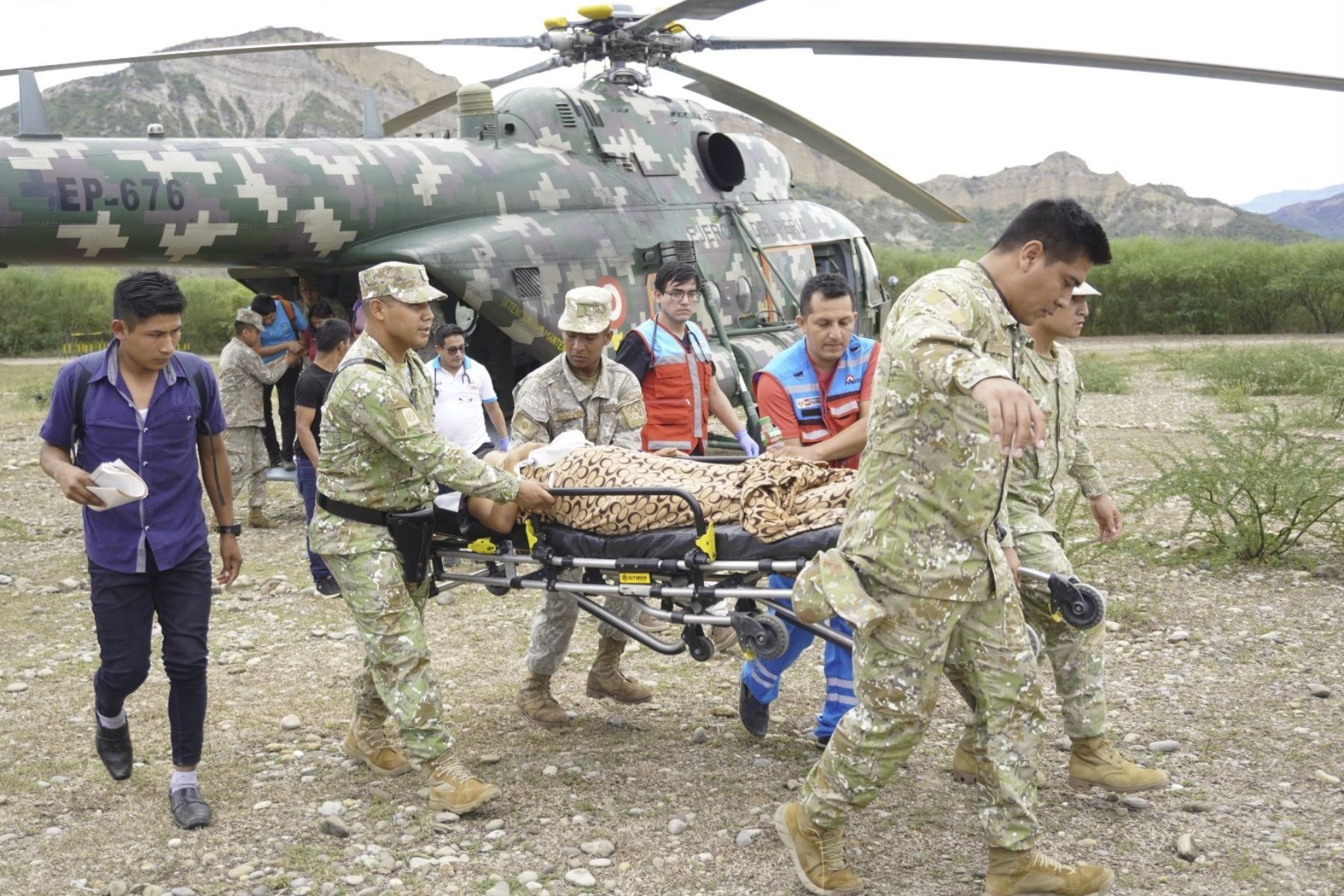 Helicóptero del Ejército trasladó con éxito a dos gestantes al Hospital de Bagua