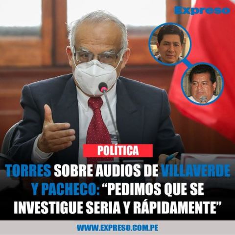 Torres sobre audios de Villaverde y Pacheco «Pedimos que se investigue seria y rápidamente»
