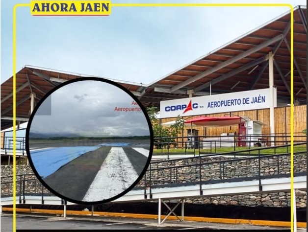 Clima retrasa avance en mantenimiento del aeropuerto de Jaén: colocación de asfalto iniciaría el 9 de mayo
