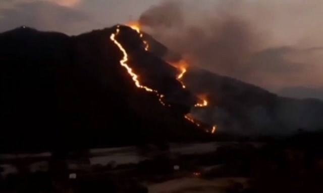 Reportan incendio forestal en La Merced