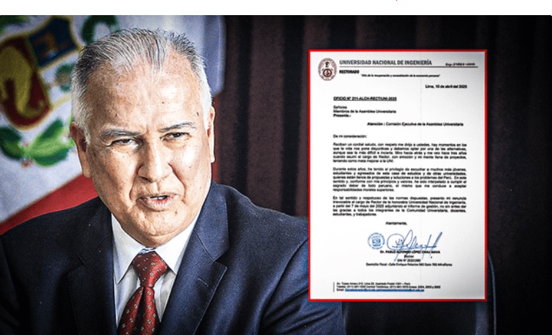 Alfonso López Chau renuncia al rectorado de la UNI: iniciará su campaña con el partido Ahora Nación