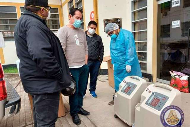 Hospital Regional Virgen de Fátima recibe donación de concentradores de oxígeno
