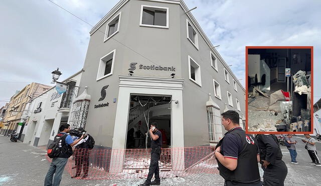 Delincuentes detonan explosivos en banco Scotiabank de Trujillo: habrían robado fuerte suma de dinero