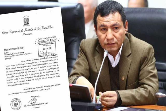 PJ solicitó al Congreso autorización para hacer efectiva condena de Joaquín Dipas