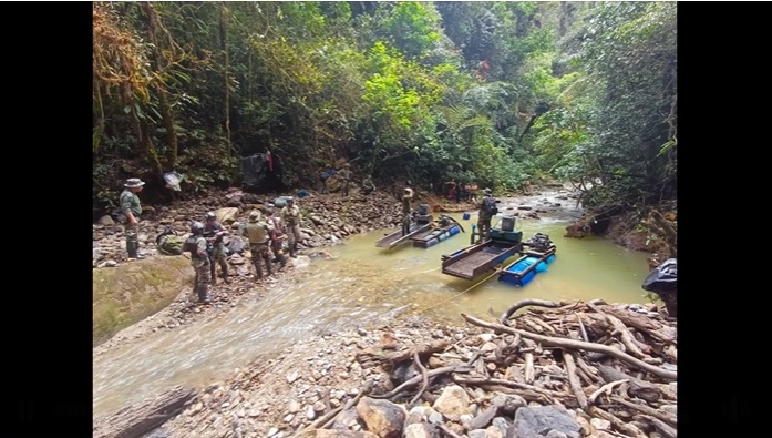 Condorcanqui: Operativo conjunto destruye plantas de procesamiento de minería ilegal en El Cenepa