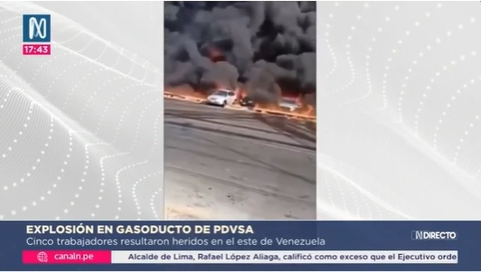 Venezuela: Explotó gaseoducto de PDVSA