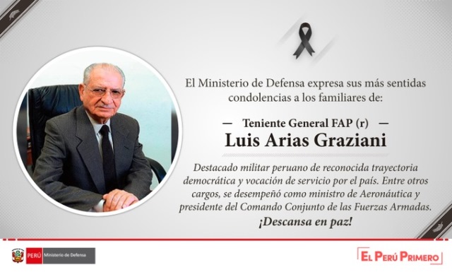 Falleció exministro y comisionado CVR Luis Arias Graziani