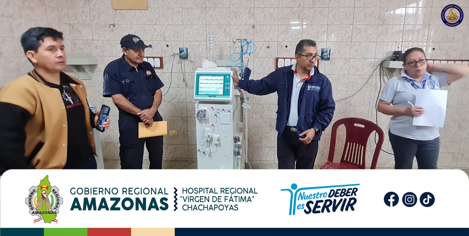 Hospital Regional Virgen de FÃ¡tima en Chachapoyas fortalece su Servicio de NefrologÃ­a con nueva mÃ¡quina de hemodiÃ¡lisis