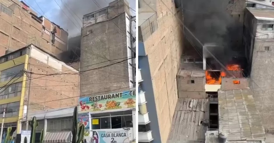 ¡Gamarra en llamas!: Bomberos atienden incendio en el emporio comercial