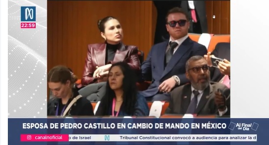 Esposa de Pedro Castillo fue vista en cambio de mando en México