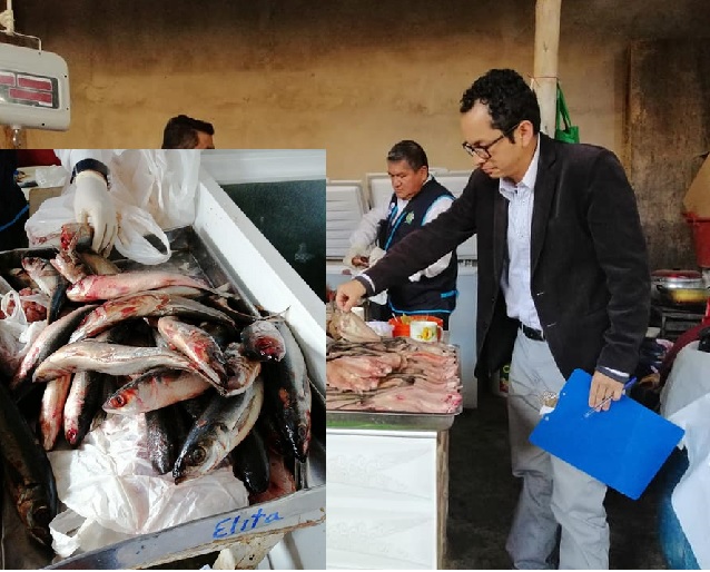 En operativo inopinado encuentran pescado malogrado en Hiper Mercados Requejo
