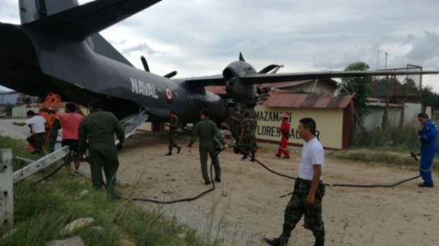 AviÃ³n de la Marina sufre accidente y choca contra Base Mazamari de la PolicÃ­a