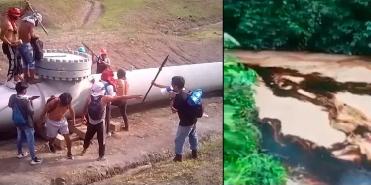 Amazonas: Manifestantes impiden ingreso de brigadas de Petroperú para contener derrame de petróleo