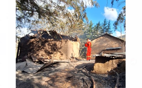 Incendio Forestal Arrasa con Viviendas y Trapiche en Chachapoyas  