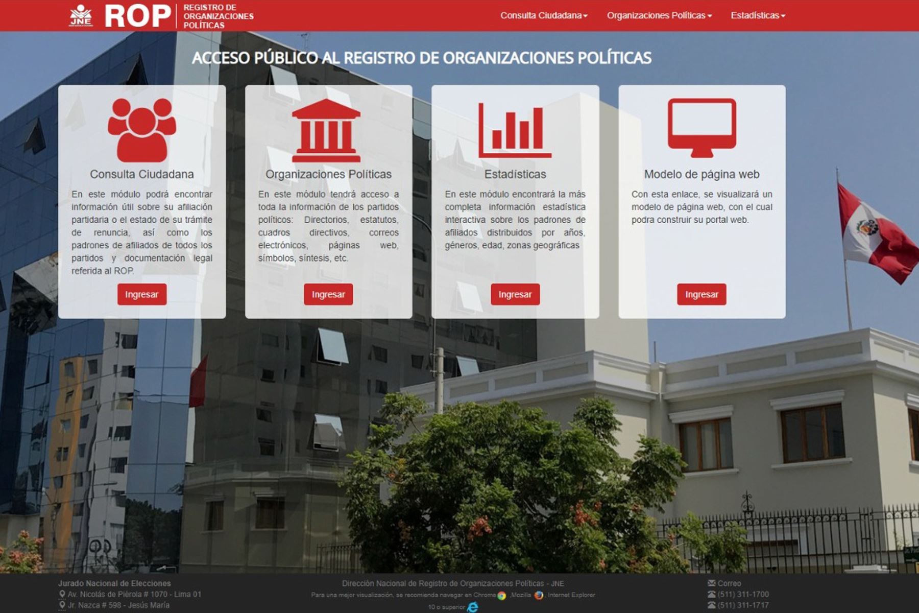 Nueve organizaciones polÃ­ticas se encuentran en proceso de inscripciÃ³n ante el ROP