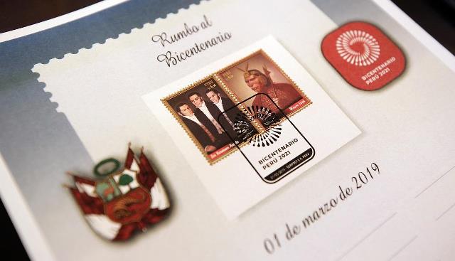 La colecciÃ³n de sellos postales por el Bicentenario del PerÃº 