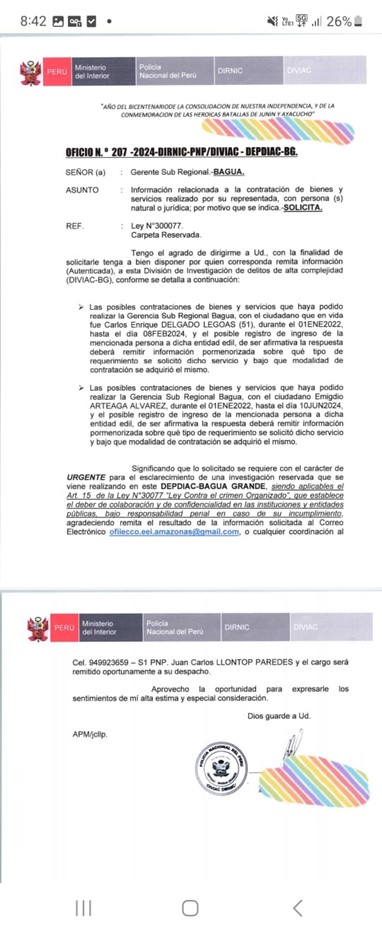 Ministerio del Interior Investiga Contrataciones en Sub gerencia Bagua en Relación con la Muerte de «Asesor en la Sombra» Kike Delgado Legoas 