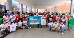 Vacunazo 2022: Hinchas de la selección peruana alientan a vacunarse contra la COVID-19