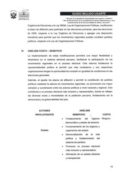 Congresista Bellido presentó proyecto de ley que reinstaura la ...